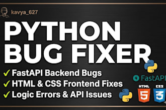 fix bugs and errors in your python code