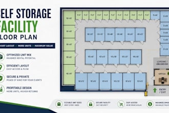 design self storage facility floor plan layout optimized unit planning