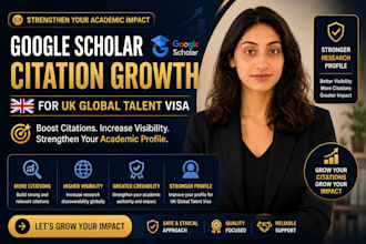 do google scholar citation growth for UK global talent visa success