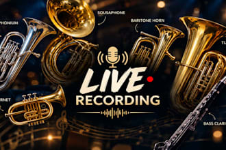 record live euphonium, sousaphone, baritone horn, tuba, cornet, bass clarinet