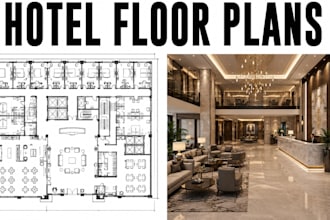 design hotel floor plans hospitality architectural construction blueprint cad