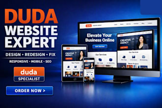 design, redesign, build or customize a professional duda