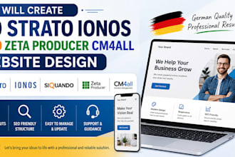 create jimdo strato ionos siquando zeta producer cm4all website design