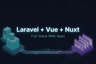 build a full stack web app with laravel, vue and nuxt