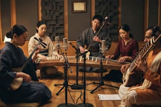 record live shamisen, koto, erhu, guzheng and sitar for your project