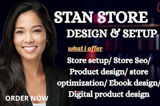 setup and design stan store ai stan store marketing for digital product sales