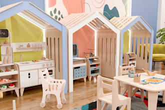 cgi interior kids playroom,children room d5 render,3d kids classrom space layout
