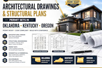 architectural draw, structural plans permit sets in oklahoma kentucky oregon