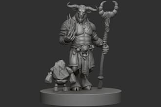sculpt tabletop rpg miniature,stylized high poly character designed for 3d print