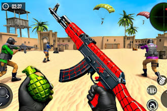 develop a 3d fps multiplayer shooting game in unity