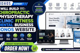 build chiropractic physiotherapy clinic fitness dental business ionos website