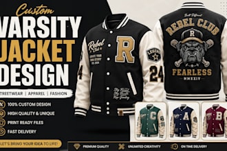 design custom varsity jacket streetwear clothing for your brand