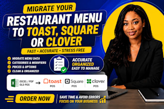 migrate your restaurant menu to toast, square or clover