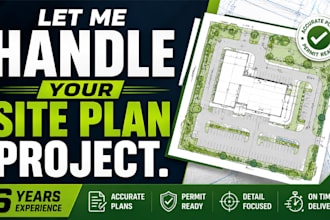 do site plan drainage plan stormwater plan grading plan utility plan 2d drawings