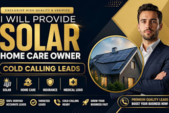 provide solar home care owner cold calling insurance business medical logo leads