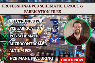 design pcb circuit, pcb design, pcb schematic, fabrication gerber and bom
