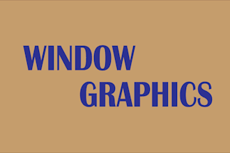design creative shopfront or storefront window graphics