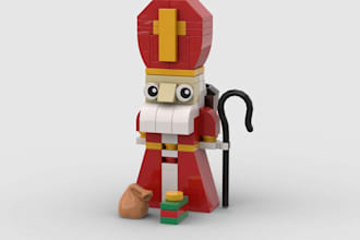 create 3d lego brickheadz model,3d lego brickheadz  moc,lego toy with pdf manual