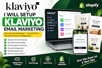 setup klaviyo email marketing, klaviyo email design shopify klaviyo email