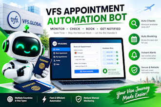 setup appointment booking bot,appointment bot,vfs appointment,vfs,booking bot