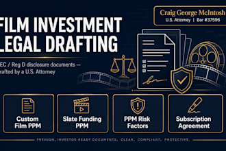 draft a premium film slate funding private placement memorandum ppm