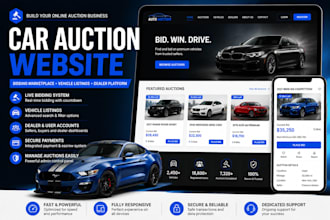 create car auction website, bidding website and wordpress auction marketplace