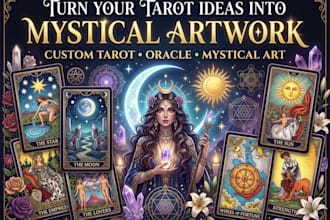 turn your tarot card ideas into professional mystical artwork