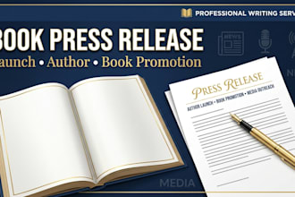 write a professional book press release for your book launch