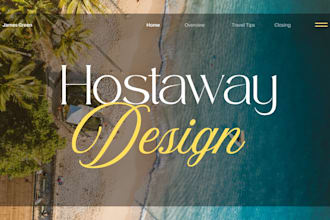 design hostaway vacation rental website with booking system