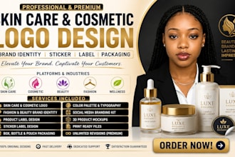 do skin care cosmetic logo fashion brand identity sticker label product package