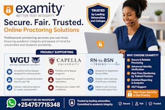 capella, wgu, examity, rn to bsn, proctor u, honorlock