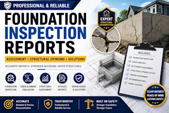 prepare foundation inspection and structural opinion letters