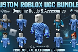 create 3d roblox ugc bundle, roblox 3d dynamic head, ugc character model blender