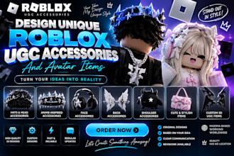 design unique roblox ugc accessories and avatar items