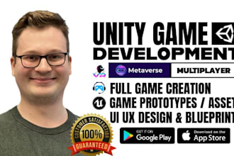 do unity 2d 3d game development for android, IOS, mobile, web and HTML 5 game