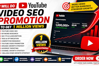 do youtube video, channel promotion to get organic 1 million views