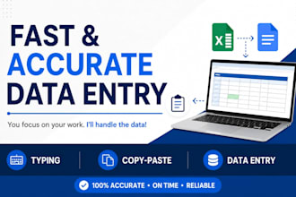 do fast and accurate data entry and typing work
