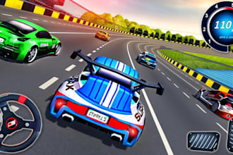 build a 2d 3d car racing game with realistic physics and control