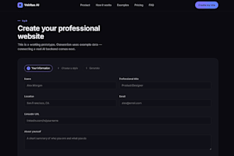 create a professional personal website from your CV