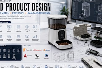 design 3d product pet tech accessory prototype cad model for production