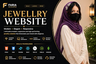develop a modern jewellery website for your brand