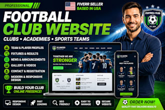 design football club, academy and sports team websites