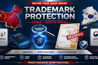 handle china south korea trademark search application and registration