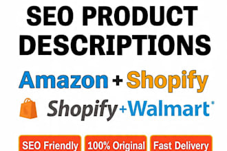 write SEO amazon product descriptions and listings