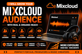 grow your mixcloud audience with real and organic promotion
