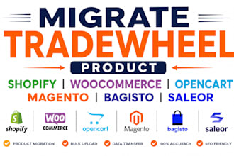 migrate tradewheel product shopify woocommerce opencart magento bagisto saleor