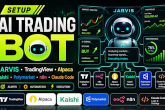 setup jarvis ai trading bot tradingview alpaca kalshi polymarket n8n claude code