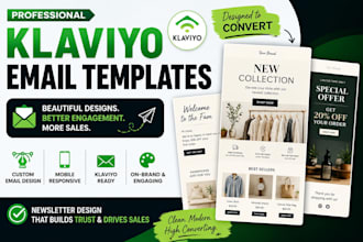 design klaviyo email template, newsletter design and newsletter template