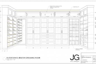 create custom wardrobe floor plans and TV media wall designs with 3d rendering
