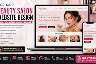 do webnode beauty salon website design spa barber makeup booking appointment